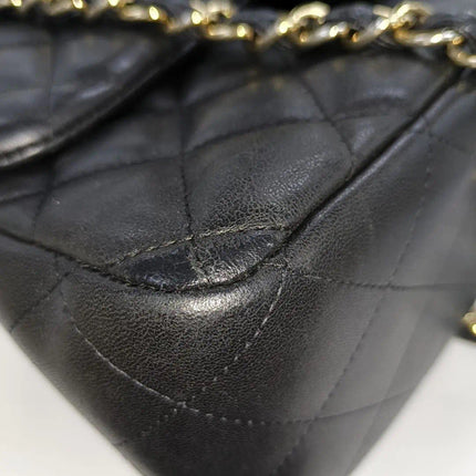 Sold Chanel Classic Flap Jumbo 2010 Black Lambskin Leather Double Flap with Gold Hardware