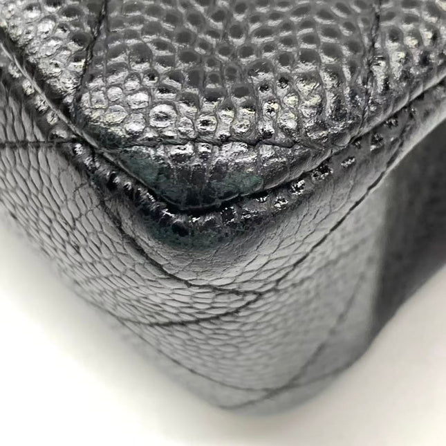Chanel Classic Flap Medium 2014 Black Caviar Leather Gold Hardware