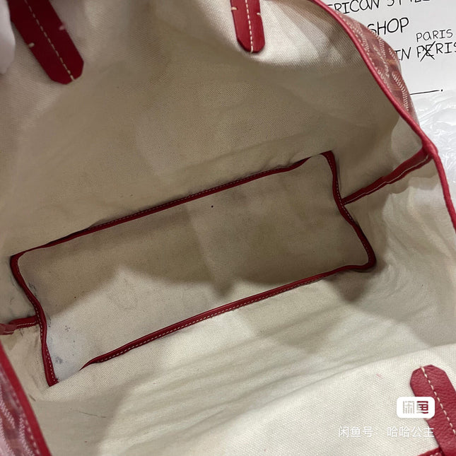 Goyard Saint Louis PM Tote Medium Red Goyardine 2017