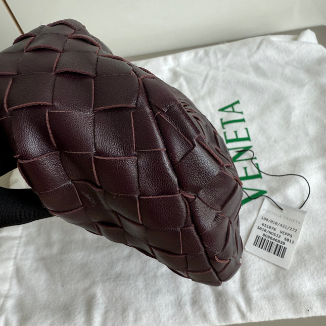 Bottega Veneta Jodie Mini Dark Burgundy Wine Leather