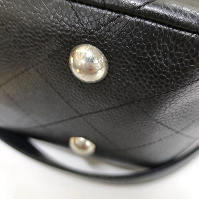 Chanel 2014 Paris-Edinburgh Flap Tote Bag Black Caviar Leather
