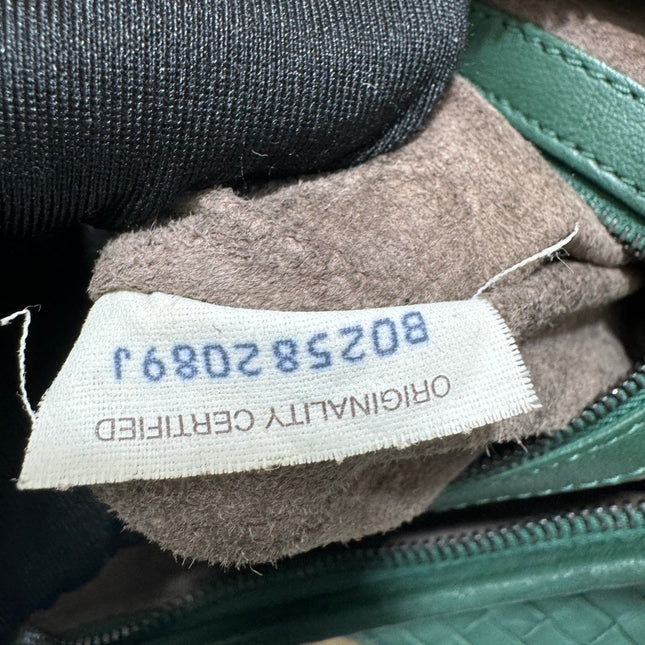 Bottega Veneta Veneta Hobo Medium Dark Green 45cm Lambskin Leather