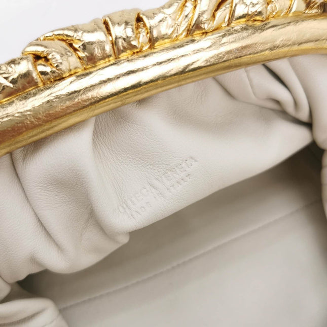 Sold Bottega Veneta Pouch Mini Gold Lambskin Leather Crossbody Bag
