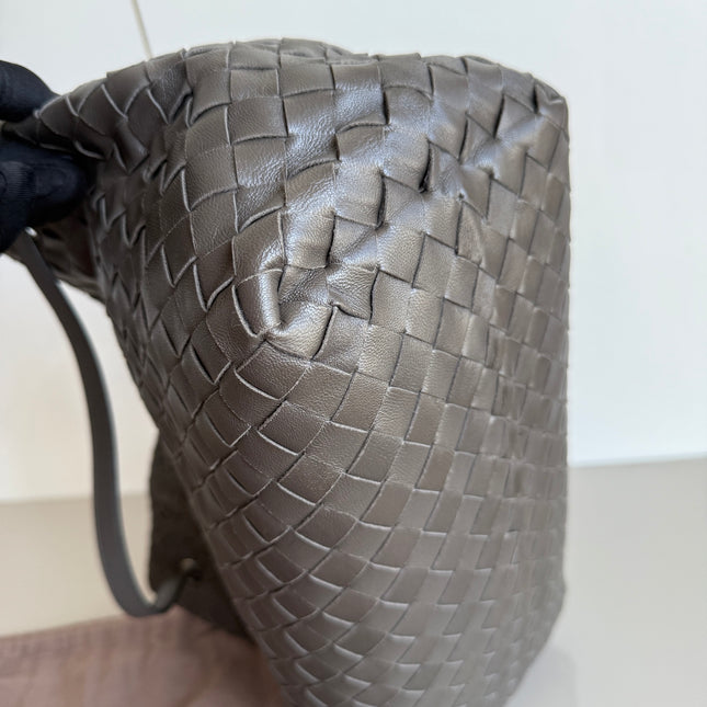 Bottega Veneta NEW Garda Tote Leather Interior Intrecciato Chocolate Brown Medium 24cm