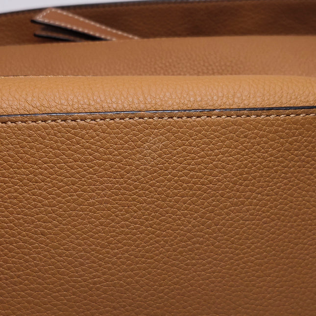 Loewe Puzzle Medium Brown Leather with Embroidered Multicolor Strap