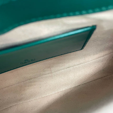 Gucci Jackie 1961 Mini Handbag in Green Leather with Adjustable Strap