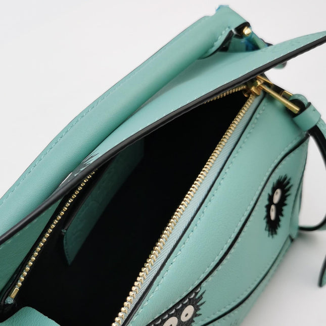 Loewe x Studio Ghibli Collection Susuwatari Mini Puzzle Green Crossbody Bag
