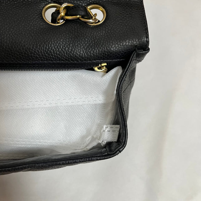 Chanel Classic Flap Jumbo 2009 Black Caviar Leather Single Flap Gold Hardware