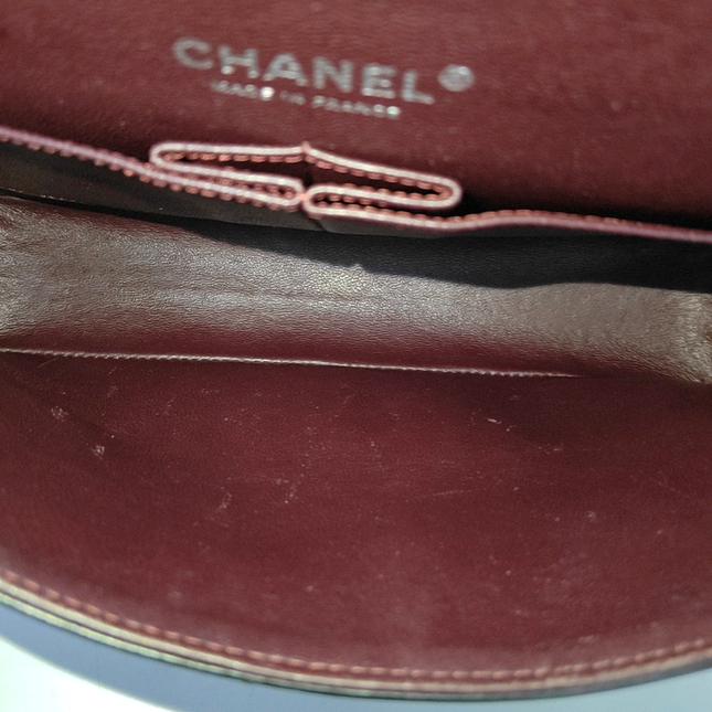 Chanel Timeless Classic Flap Medium Black Lambskin Leather Silver Hardware, 2013-2014