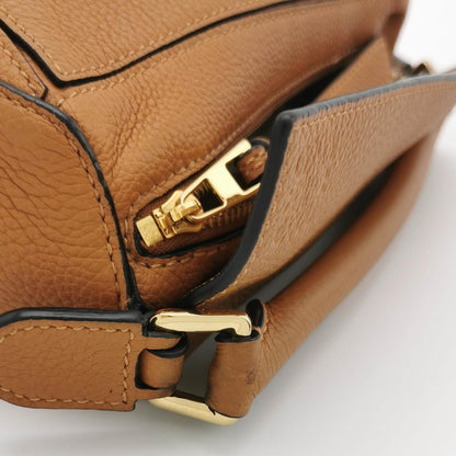 Sold Loewe Puzzle Mini Caramel Tan Grained Calfskin Leather Crossbody Bag