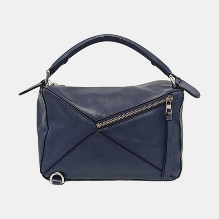 Loewe Puzzle Small Navy Calfskin leather bag