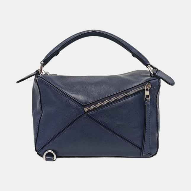 Loewe Puzzle Small Navy Calfskin leather bag