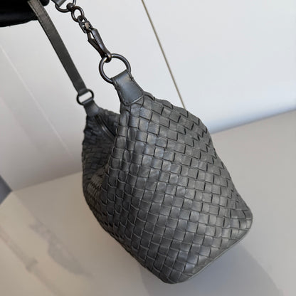 Bottega Veneta Sloane Shoulder Bag Grey Small 25cm