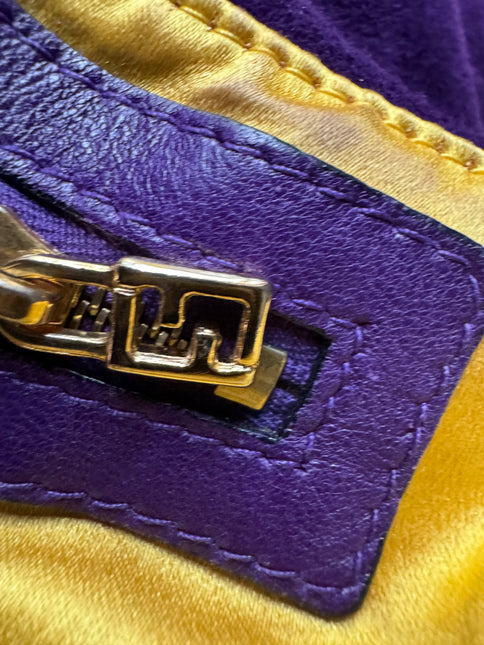 Fendi Mamma Baguette Purple Suede Leather