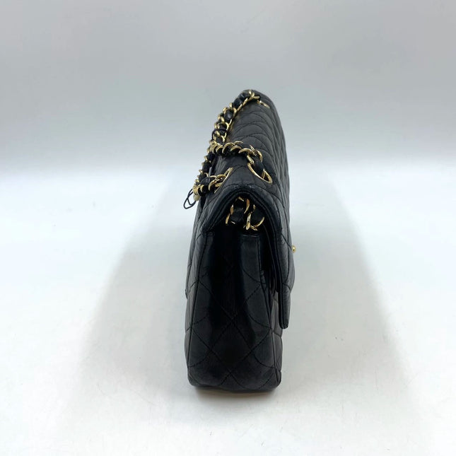 Sold Chanel Timeless/ Classic Flap Medium Black with 24k Gold Plated Hardware