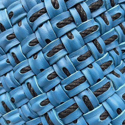 Bottega Veneta Cabat Tote Intreccio Leather Navy and Black 42cm