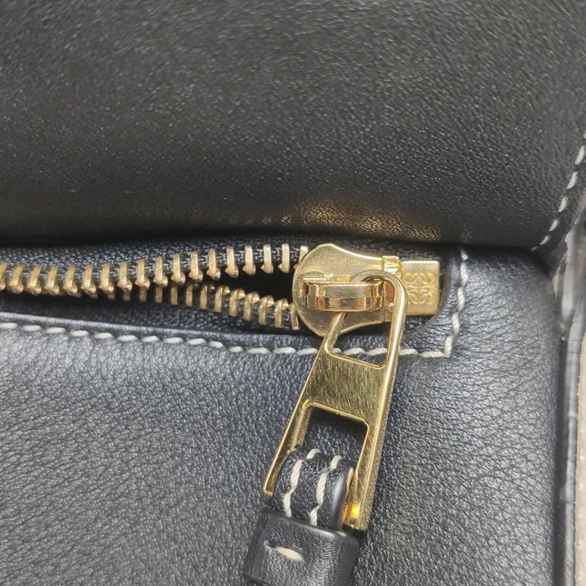 Loewe Puzzle Medium Tricolor Black Yellow Calfskin leather bag