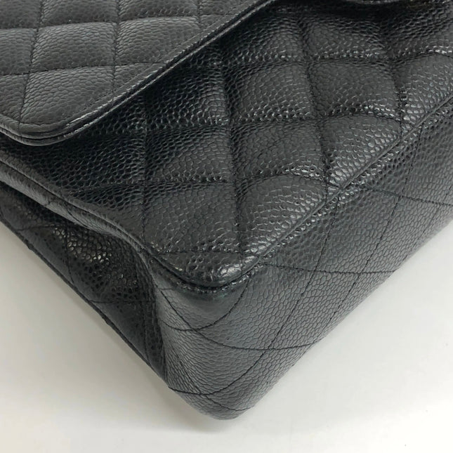 Chanel Classic Flap Medium 2014 Black Caviar Leather Gold Hardware