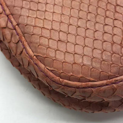 FENDI Baguette Vintage Purple Python-skin Leather Shoulder Bag