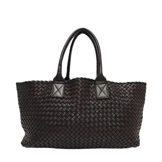 Bottega Veneta Cabat Tote Intreccio Leather Dark Chocolate Brown 40cm-Luxbags