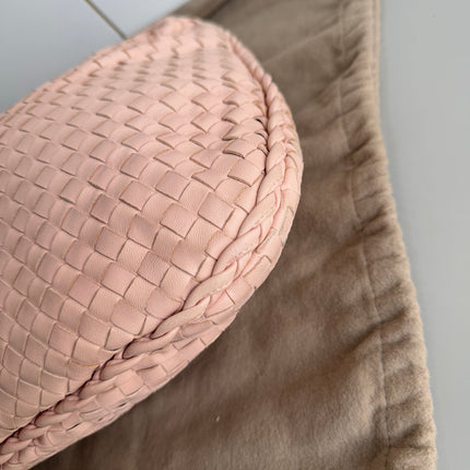 Bottega Veneta Veneta Hobo Intrecciato Light Almond Pink Intrecciato Leather Bag 48cm