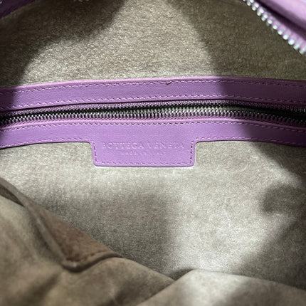 Bottega Veneta Belly Hobo Intrecciato Lambskin Leather Lilac Purple Medium 40cm