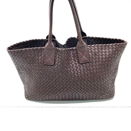 Bottega Veneta Cabat Tote Intreccio Leather Chocolate Brown 42cm