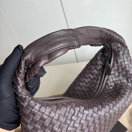 Sold Bottega Veneta Hobo Bag Large Dark Chocolate Brown Lambskin with Studs 47cm