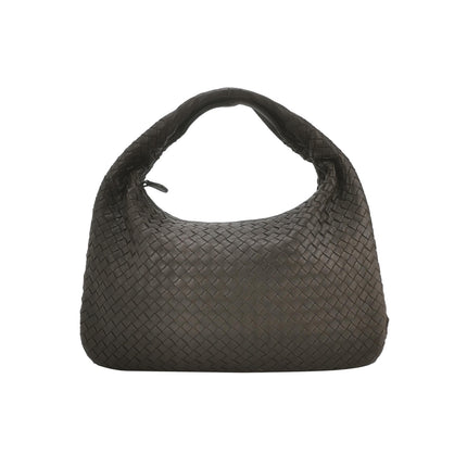 Bottega Veneta Veneta Hobo Medium Dark Chocolate Brown 40cm Intrecciato Lambskin leather-Luxbags