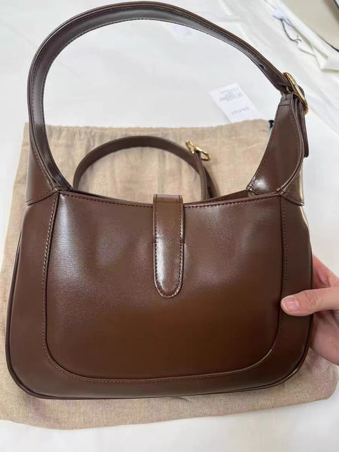 Gucci Jackie 1961 Small Brown Smooth Leather Bag