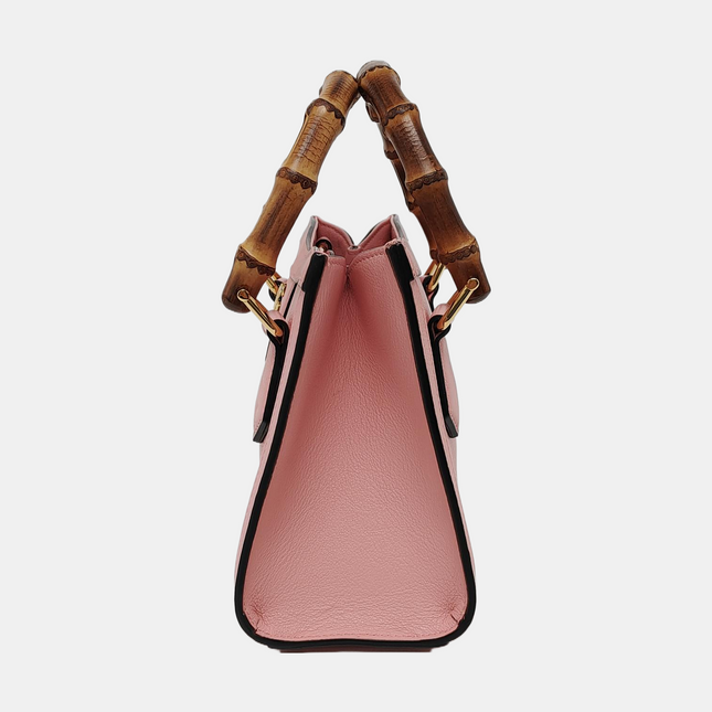Gucci Diana Mini Pink Leather Bag Bamboo Handle 2022