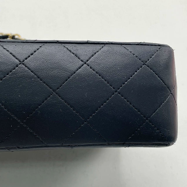 Chanel Classic Flap Vintage Black Lambskin Leather with 24k Gold Hardware, 1989-1991