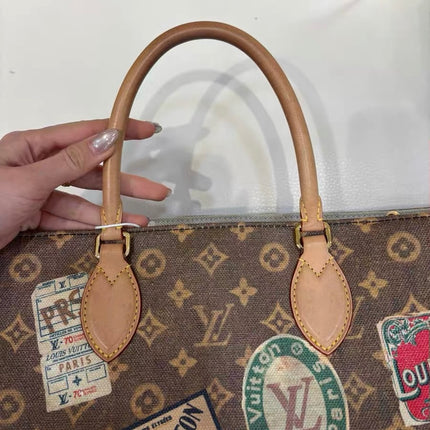 Louis Vuitton Voyage OnTheGo Large Brown Monogram Crossbody Tote Flight Mode