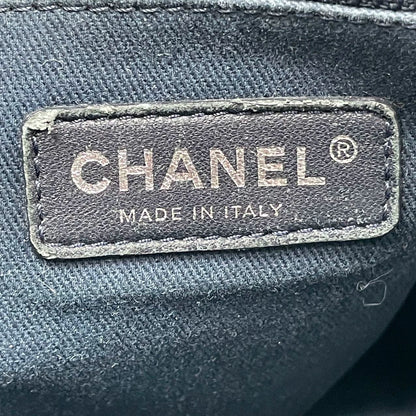 Chanel Deauville Tote 2016 Medium Navy Denim Top Handle Shoulder Bag