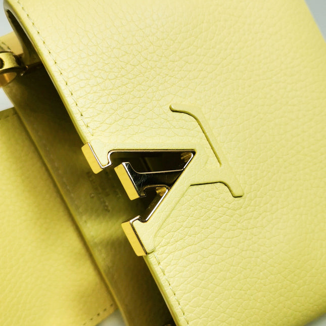 Louis Vuitton Capucines Mini Yellow Leather Crossbody Bag