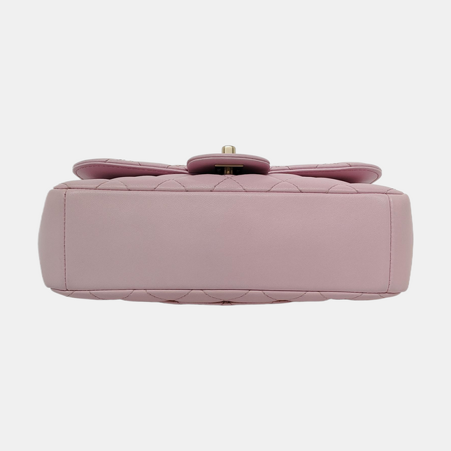 Chanel Diana Flap Small Pink Lambskin Leather Double Chain Gold Hardware 2015-2016