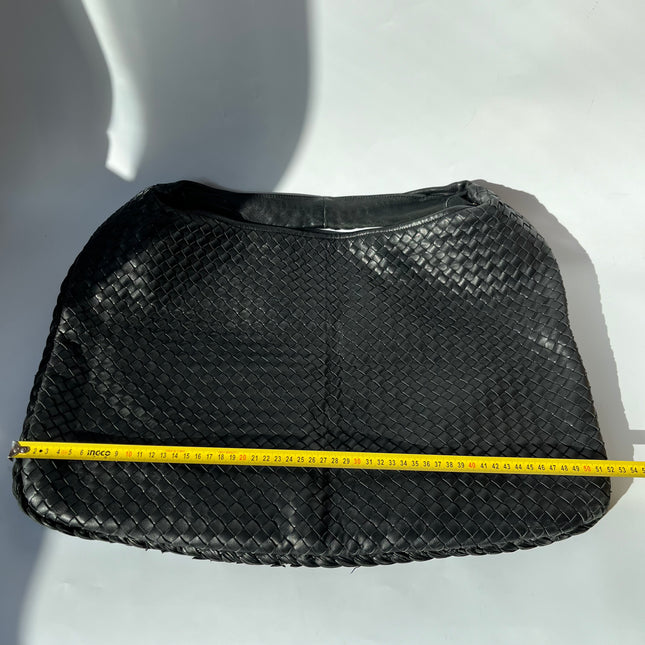 Bottega Veneta Veneta Hobo Maxi Black Leather 51cm
