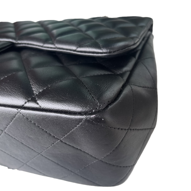 Sold Chanel Timeless/ Classic Flap Jumbo/Large Black with Gold Hardware