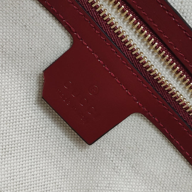 Gucci Jackie 1961 Small Navy and Burgundy Leather Crossbody Bag