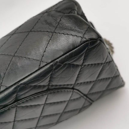 Sold Chanel 2.55 Flap Bag Large Shiny Calfskin Leather Black