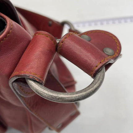 Dior Vintage Gaucho Large Red Leather Crossbody Bag