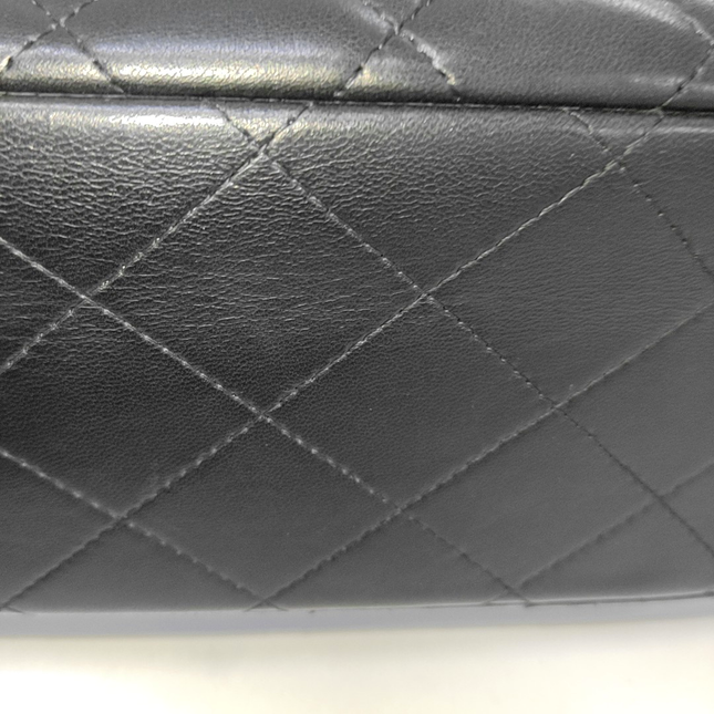 Sold Chanel Classic Flap Maxi Black Lambskin Leather Double Flap with Gold Hardware, 2014-2015