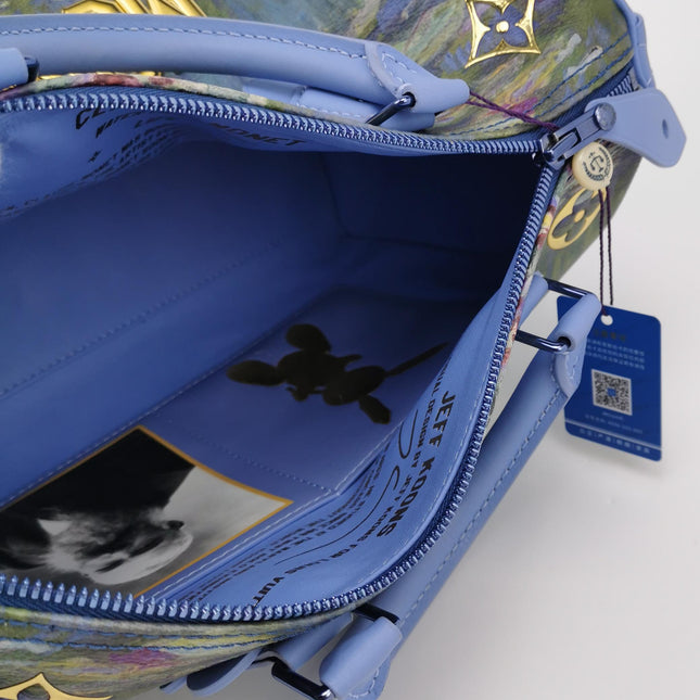 Louis Vuitton x Jeff Koons Speedy 30 Monet Water Lilies Top Handle Bag