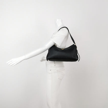 Prada Aimée Black Medium Calfskin Leather Shoulder Bag