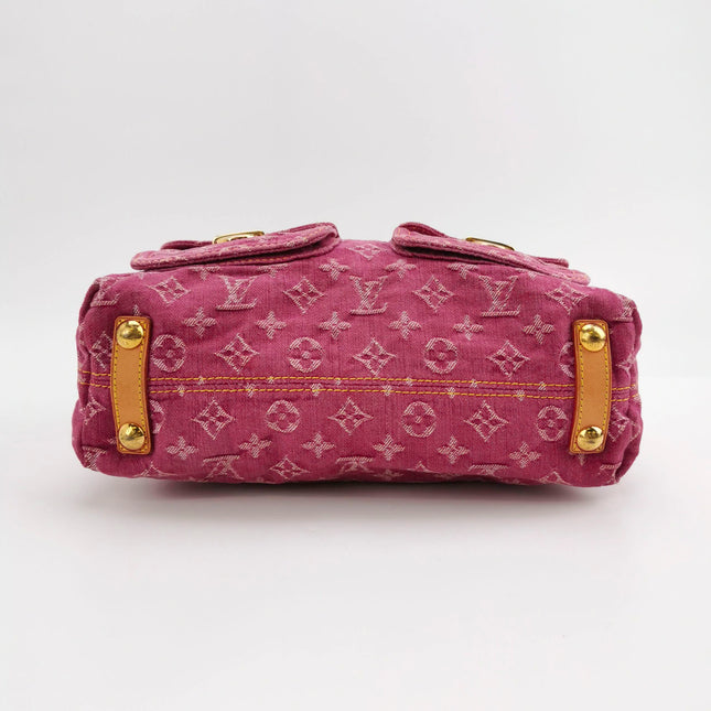 Louis Vuitton Monogram Pink Denim Baggy PM Shoulder Bag