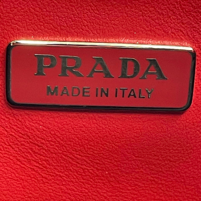 Prada Cleo Red Leather Shoulder Bag
