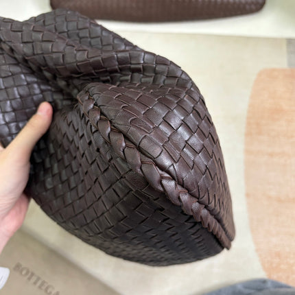 Bottega Veneta Veneta Hobo Dark Chocolate Brown Intreciatto Leather Bag Large 47cm