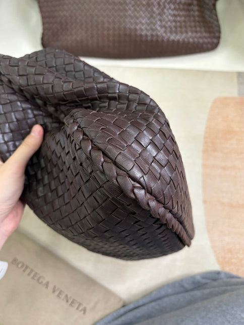 Bottega Veneta Veneta Hobo Dark Chocolate Brown Intreciatto Leather Bag Large 47cm