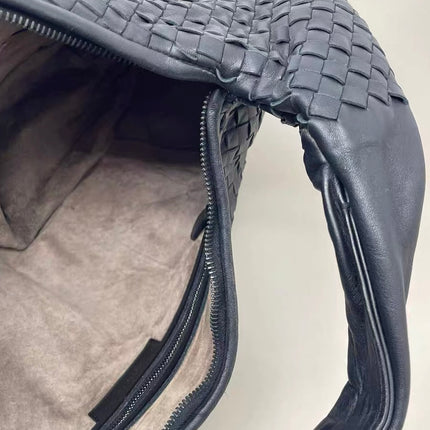 Bottega Veneta Belly Hobo Intrecciato Leather Black Large 55cm