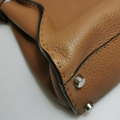 Sold Fendi Peekaboo ISeeU Sellier Medium Calfskin Leather Tan Brown